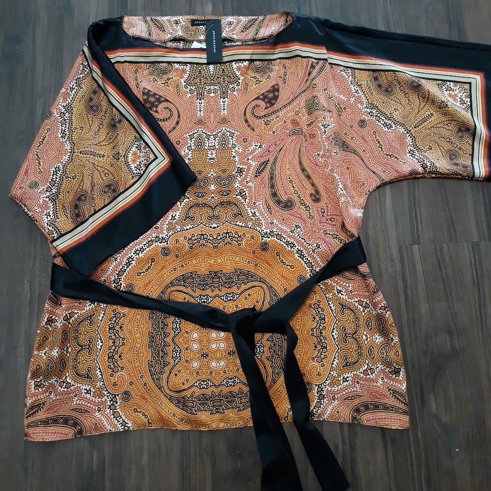 Josie Natori Silk Blouse